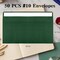 50 Pack Dark Green #10 Business Envelopes, Standard Envelopes Self Seal, 4 1/8 x 9 1/2 Inch Letter Size Business Mailing Envelopes for Checks Invoices Statements Baby Shower Christmas Wedding Birthday